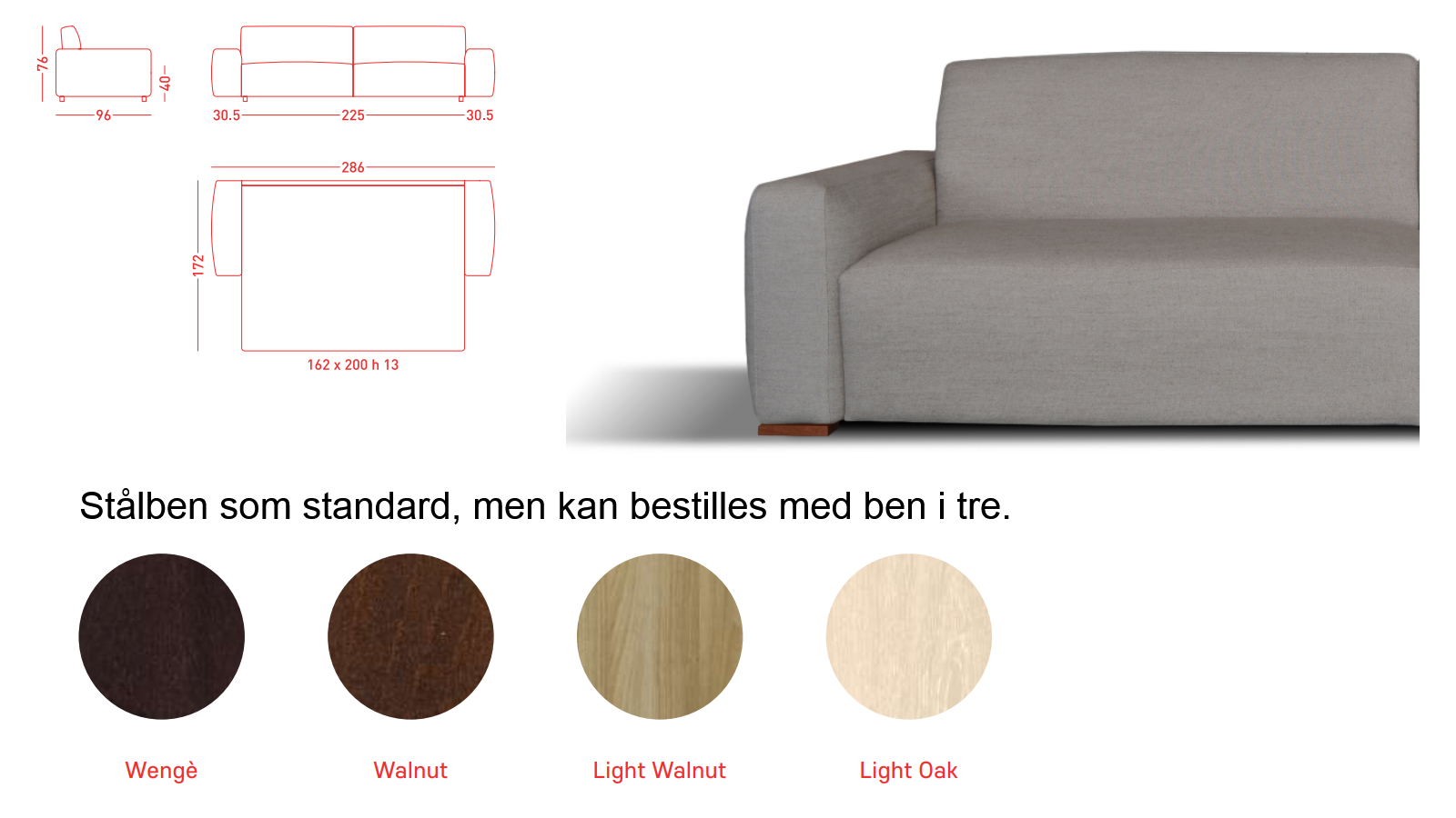 Dienne Cross. Seng 160×200. Brede armlener og langsgående seng. Skikkelig romslig! - Bilde 9