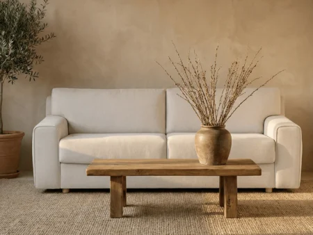 Hovden Luxury 160 sovesofa fra siden – ekstra brede armlener