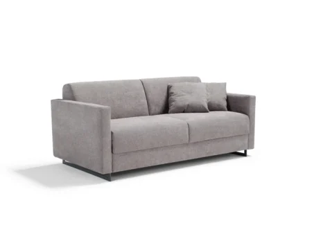 Sidebilde av Tokyo sovesofa i grått tekstil med praktiske avtagbare trekk på alle sofadeler.