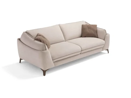 Eksklusiv dune sovesofa i 140-variant sett litt fra siden på hvit bakgrunn