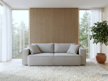 Melody 3-seter sovesofa plassert i et moderne hjemmemiljø