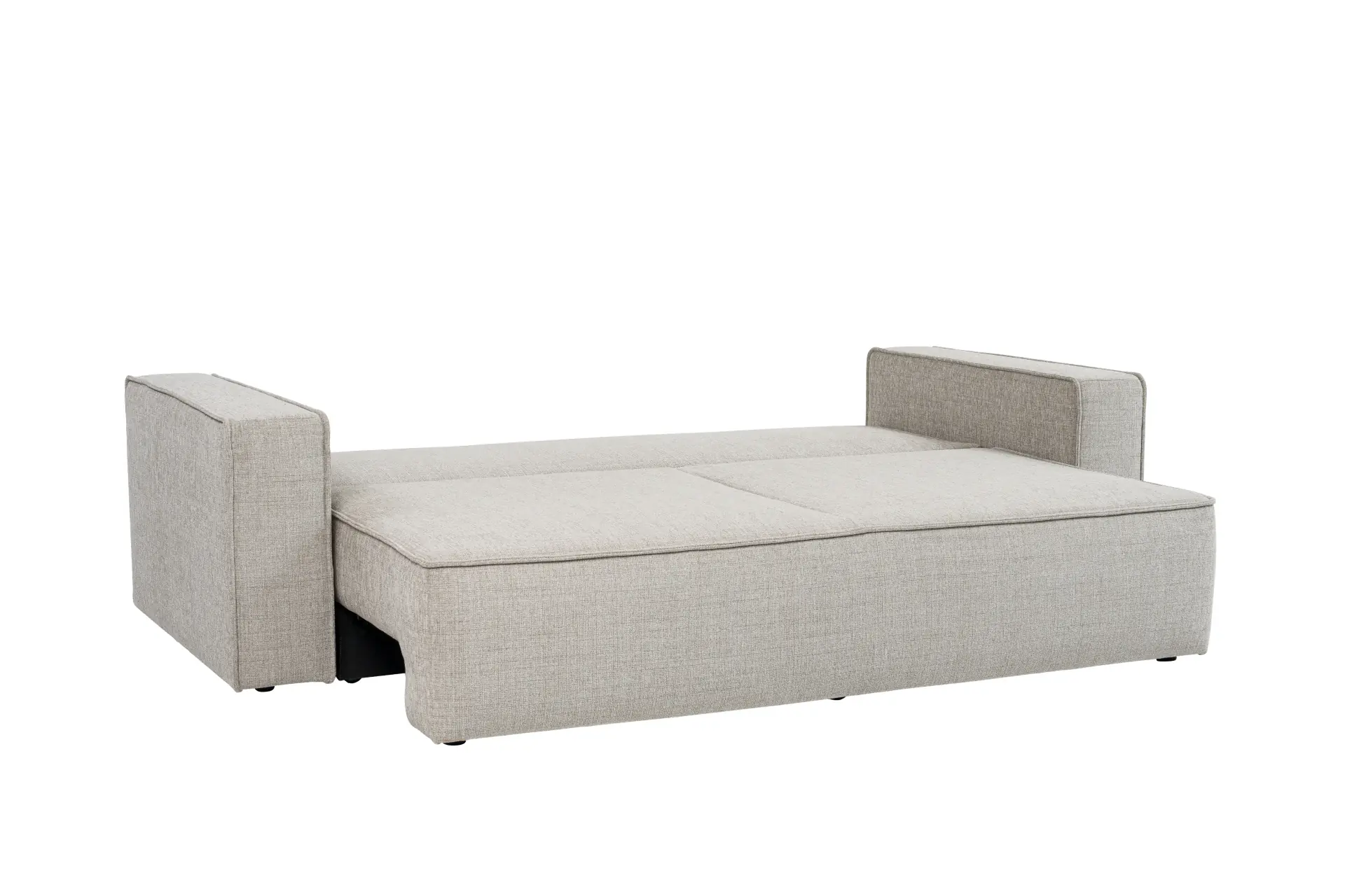 Melody 3-seter sovesofa utslått som dobbeltseng med hvit bakgrunn